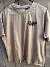 Gallery Dept. Hollywood, CA Graphics TAN Short Sleeve TShirt - Men's sz L