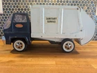 Vintage Tonka 690 Sanitary Service Garbage Truck Pressed Steel Blue White 1960s