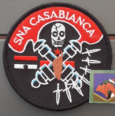 Patch SOUS MARIN SNA CASABIANCA Jolly Roger Scratch 80mm Marine ORIGINAL