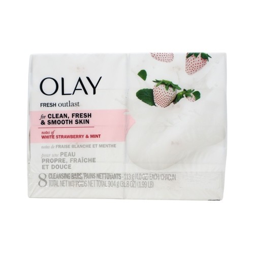 4x Olay Fresh Outlast Reinigungsriegel, Weiße Erdbeere & Minze, 4 Oz, 8er Pack - Bild 3 von 4