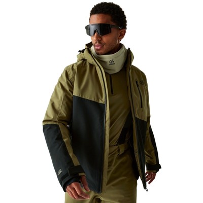Dare 2b Mens Halfpipe III Waterproof Ski Jacket - Martini Olive/Black - S