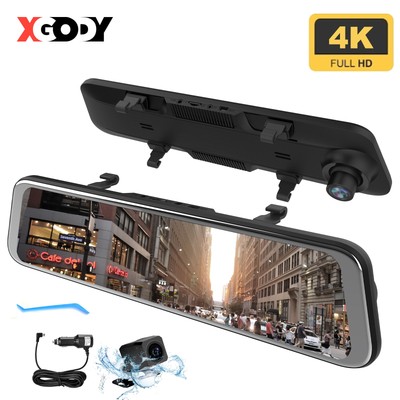 Dash Cam Mirror FHD Dual Lens Car DVR Camera Front and Rear Video Night Recorder