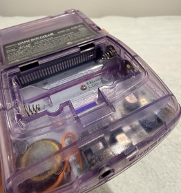 Nintendo Gameboy Color CGB001 Atomic Purple Handheld Console Parts/Repair +Extra