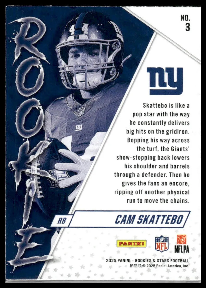 2025 Panini Rookies & Stars Cam Skattebo #3 RC | eBay