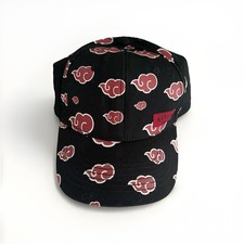 Naruto Shippuden Hat Black Red Cloud Snapback Anime Very Good Condition