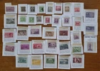 Used US Stamps Collection - Lot Of 36 Mounted On Album Page Cutouts 1930s-1940s