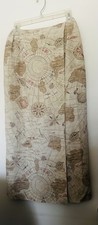 Vintage TALBOTS Wrap Skirt - 4 - World Scenery, Rayon, Lined, Back Zipper