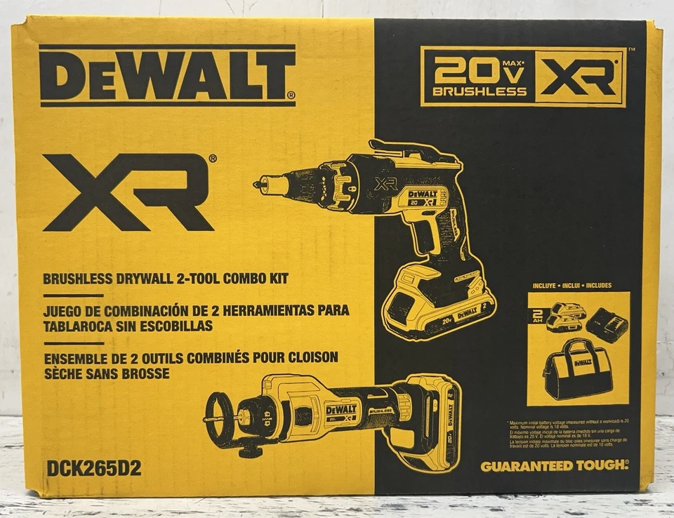 20V MAX XR Tool Combo Kit - DCK265D2 Drywall Cutout Tool And Cordless Screwgun - Image 3 of 3
