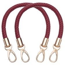 2 Pcs Leather Purse Strap, Braided Purse Replacement, Burgundy