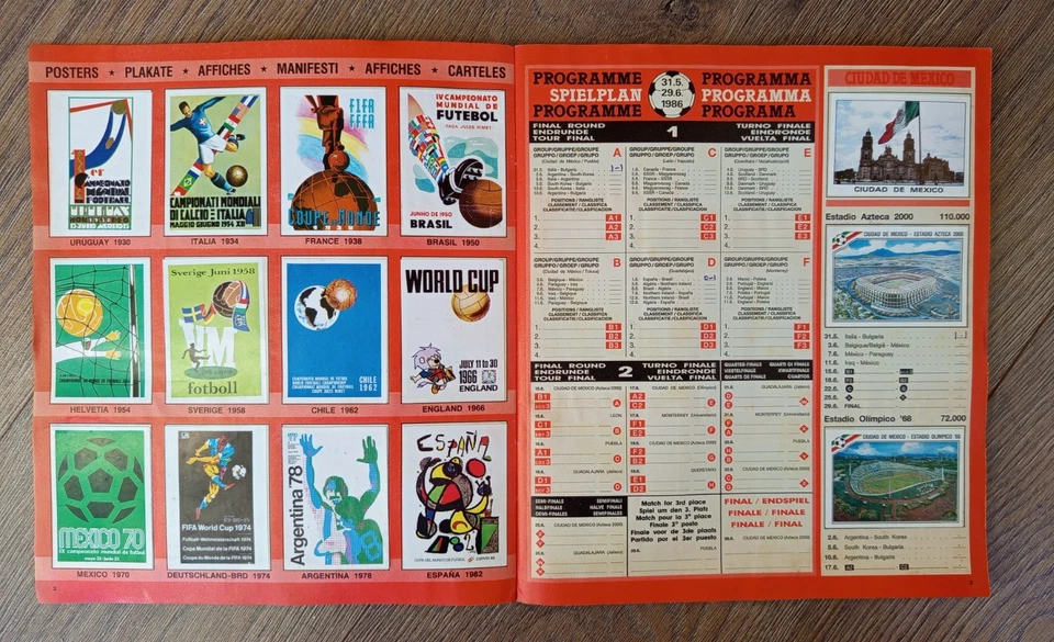 PANINI MEXICO 86 WORLD CUP ALBUM COMPLETE ,1986 - Image 3 of 4