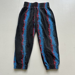 Vintage Surf Printed Cotton Pants 3T 80s 90s Vibrant Colors Blue Black Red