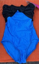 Oscar De La Renta Swimwear 90s Vtg Retro One Piece Tube Bathing Suit Size 12 NWT