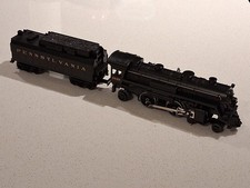 LOCOMOTIVE À VAPEUR LIONEL #1645 JAUGE O PENNSYLVANIA FLYER 4-4-2 ET TENDER *VIDÉO*
