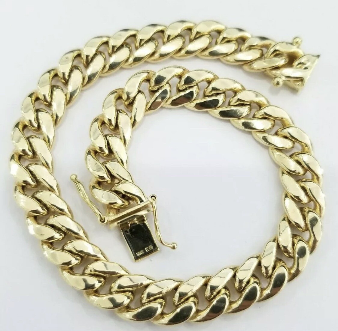 REAL 10K Yellow Gold Miami Cuban Bracelet 8.5