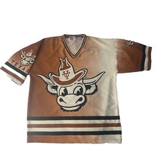 Vtg Texas Longhorns Jersey Mens Size XL Orange City Boys Hockey Jersey Pullover