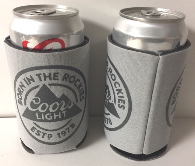 Coors Light Born In The Rockies Beer Koozie Can / Bottle Cooler Two (2