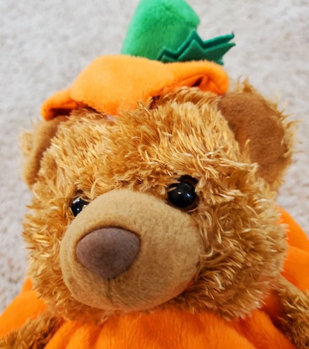 Fiesta Plush 13"Pumpkin Bear Stuffed Animal Toy/Decoration Pre-owned - Picture 2 of 8