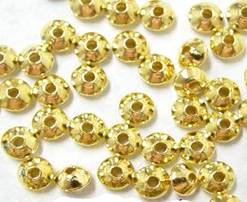 100 metallbeschichtet Rondelle Zwischenring Perlen 5 mm Gold Silber Metall Antik Silber - Bild 2 von 6