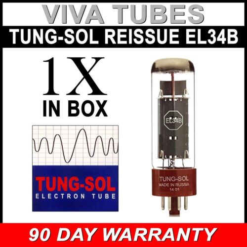 Tube à vide testé courant EL34B flambant neuf plaque Tung-Sol réédition EL34 - Photo 1/1