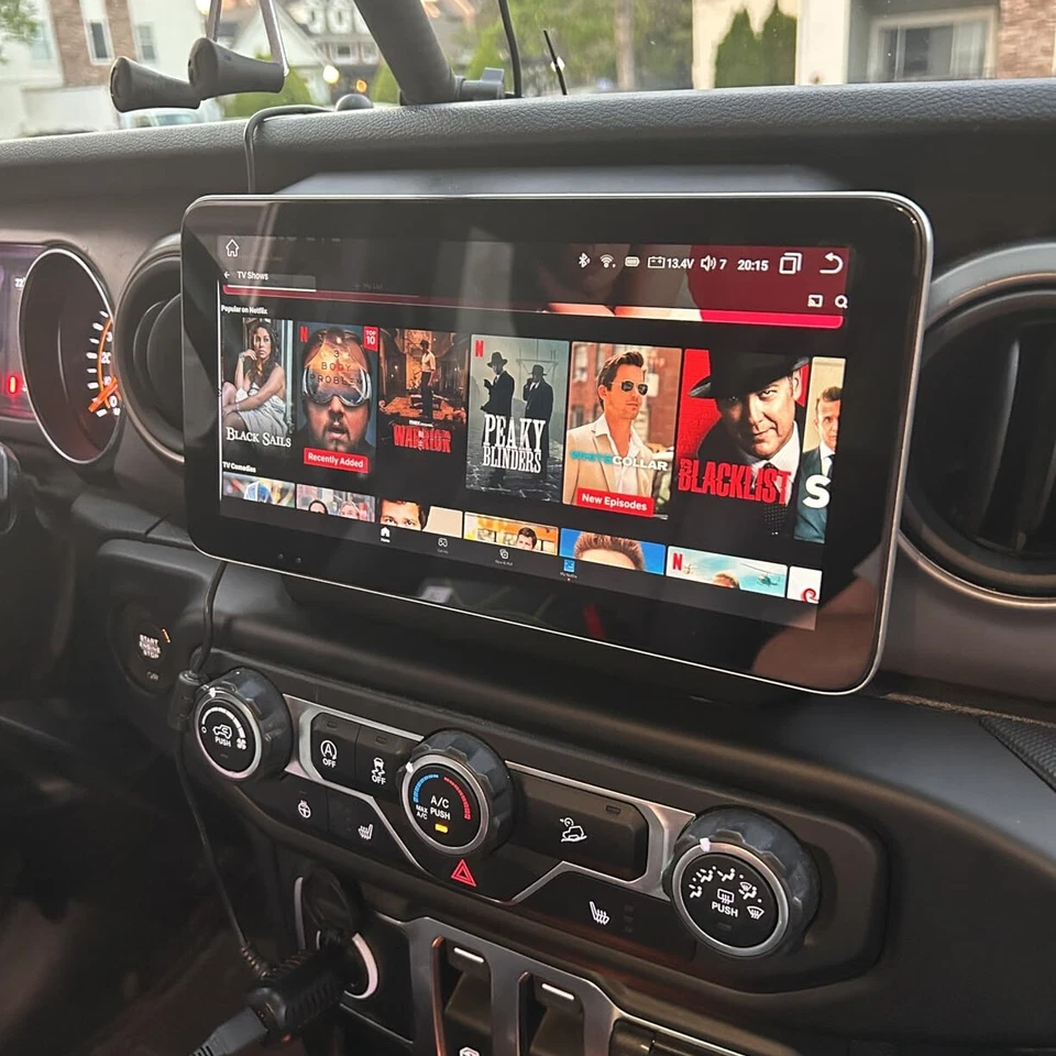Rádio estéreo automotivo 64GB para Jeep Wrangler JL Gladiator 2019-2023 Carplay Android15 - Imagem 2 de 4