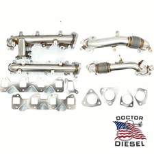 High Flow Exhaust Manifold Up Pipes For 17-25 Chevy Gmc 6.6 Duramax Diesel L5p