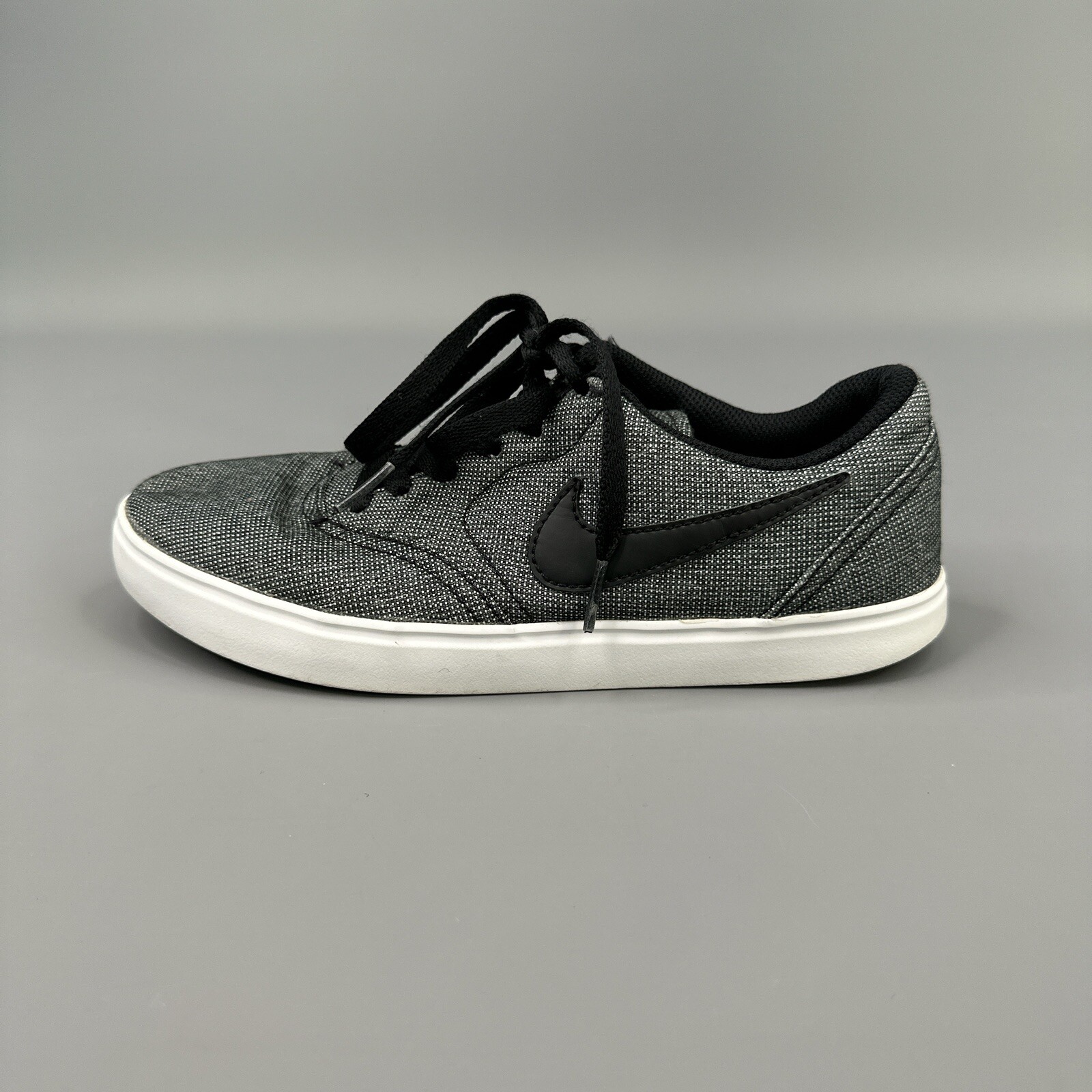 SAOLA Nike scarpe da ginnastica donna grigio tessuto taglia UK 5 stringate Plimsolls suola bianca piatta