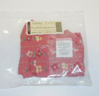 Longaberger Small Scalloped Pocket Basket Liner ONLY Dogwood New ...