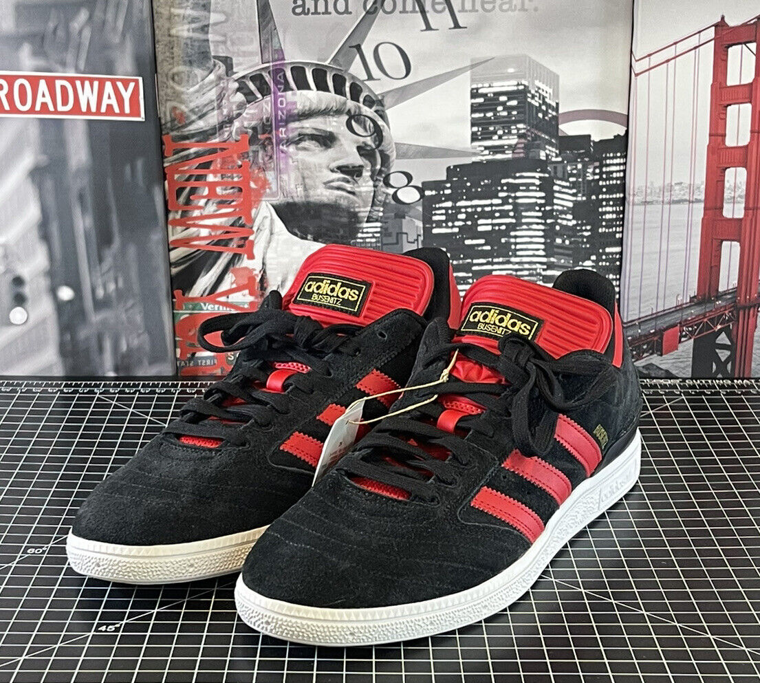 Adidas Originals Busenitz Skate Shoes Black /Red (GY6898 Adidas Originals Busenitz Skate Shoes Black /Red (GY6898