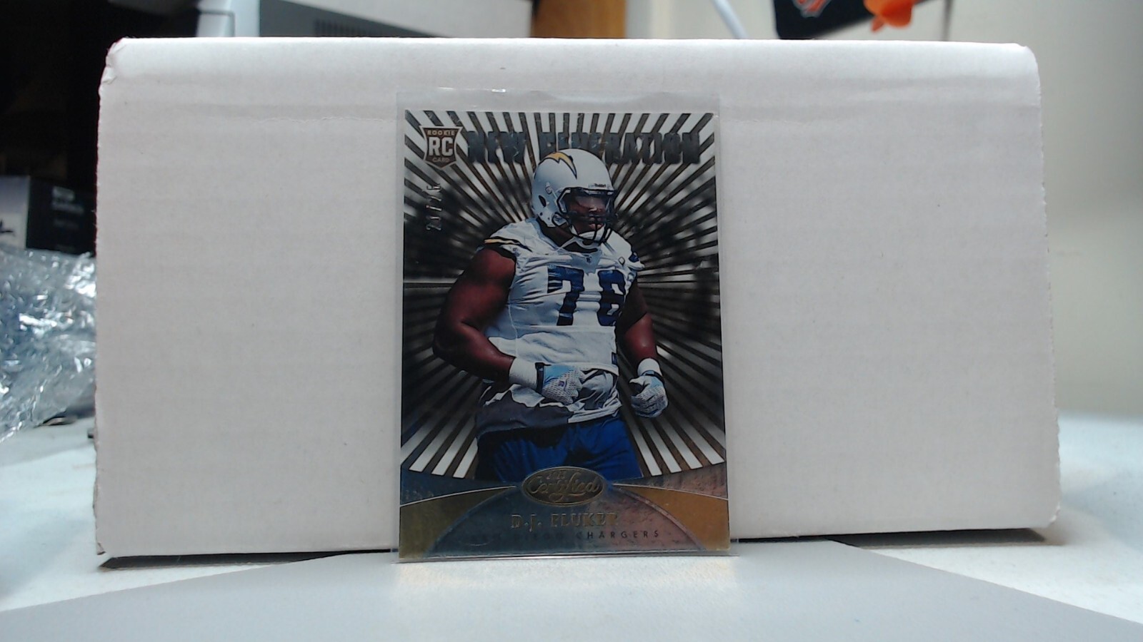2013 PANINI CERTIFIED NEW GENERATION D.J. FLUKER ROOKIE /25 #258 CHARGERS MSK