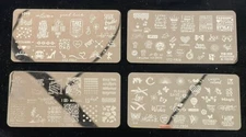 Metal Love Themed Nail Stamp Art Plates (Lot Of 4)