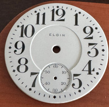 NEAR PERFECT VINTAGE 16 SIZE ELGIN R.R. POCKET WATCH PORCELAIN DOUBLE SUNK DIAL