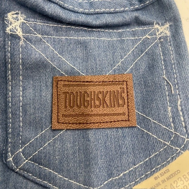 De Colección Toughskins Niños 4 Vaqueros Slim Denim Vintage Años 70-80 Azul Pantalones Nuevos con Etiquetas Foto 4 de 4
