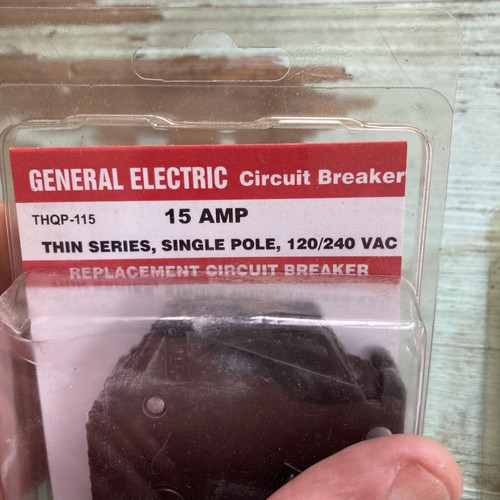 Pair of General Electric THQP-115 15A Breakers, Thin New Old Stock, See Photos - Picture 2 of 7