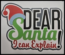 Dear Santa Title Handmade Paper Piecing Embellishment for Cards Pages PCC