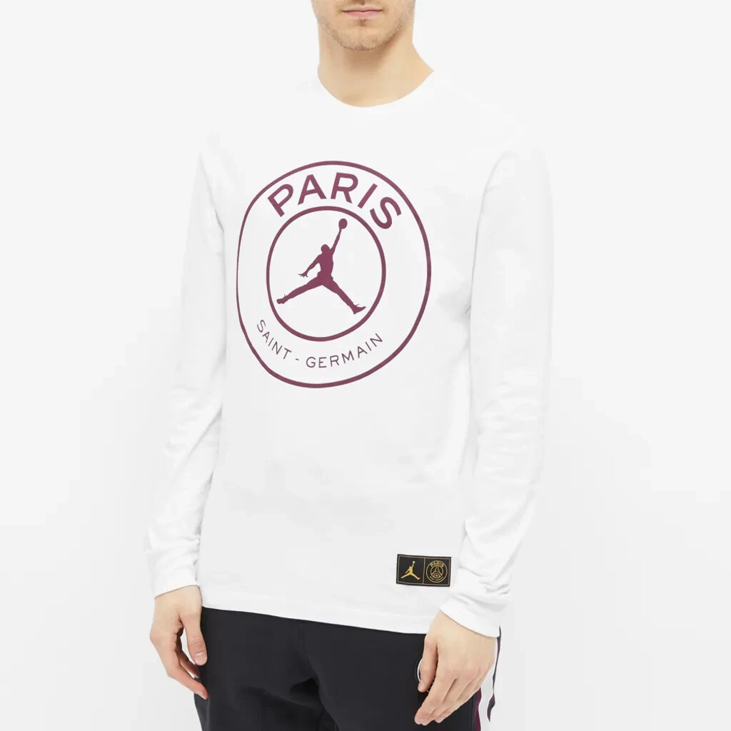 Nike Jordan Paris Saint-Germain PSG Long Sleeve T-Shirt Size Large