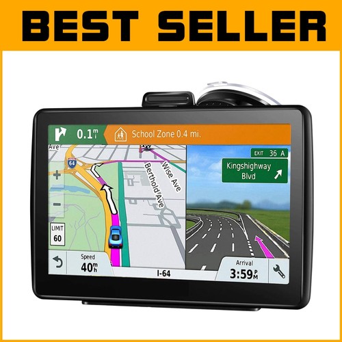 7-Inch Truck RV Car GPS with 2025 Maps & Lifetime Updates - Voice Guidance