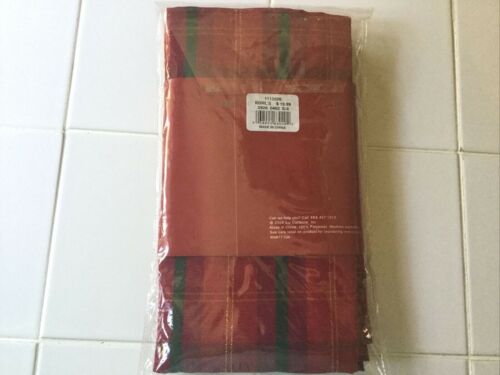 Liz Claiborne Villager 4 Holiday Plaid Napkins Metallic Gold Glitter Thread NIP - Picture 3 of 7