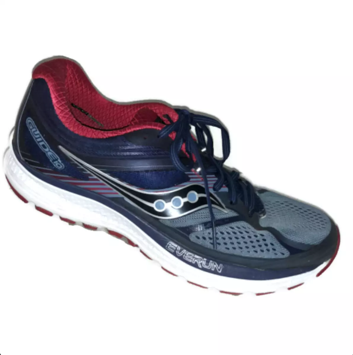 Saucony Guide 10 Mens Sz 9 M Women 10 Running Shoes Blue Red
