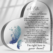 A Letter from Heaven Sign, Loss of Loved One Sympathy Gift, Memorial Gifts for L