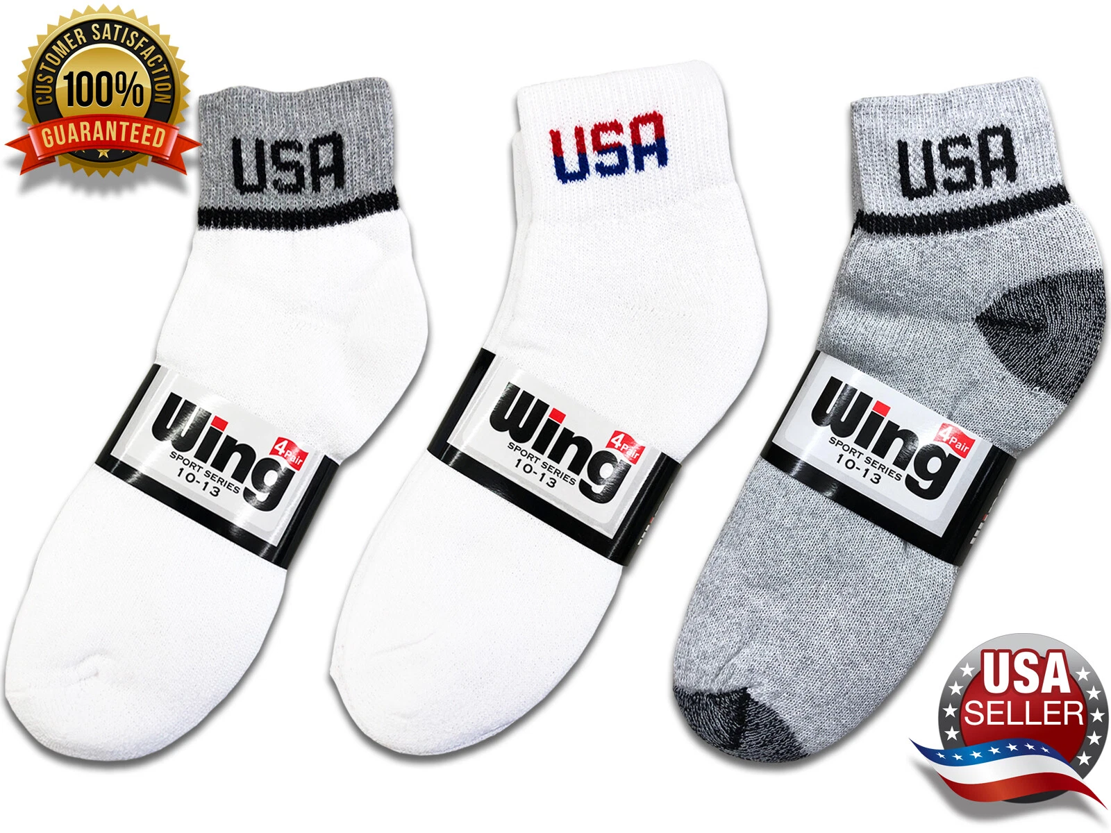 12 Pairs Mens USA Logo Ankle Socks Sport Cotton American Theme 1 Dozen Pack
Opens in a new window or