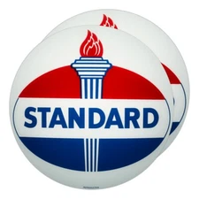 Pair of Standard Oval 13.5" Gas Pump Lenses (G187)