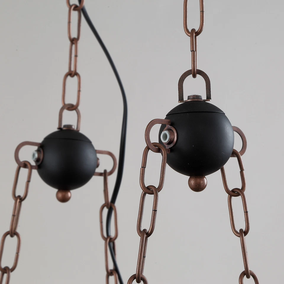 Lámpara de araña de madera de granja isla de cocina lámpara colgante lámpara de techo Foto 2 de 4