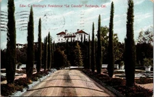 Edw. C. Sterling Residence "La Casada" Redlands California Postcard