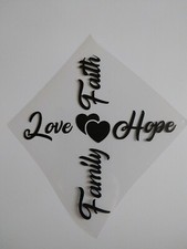Faith Love Hope Family Decal