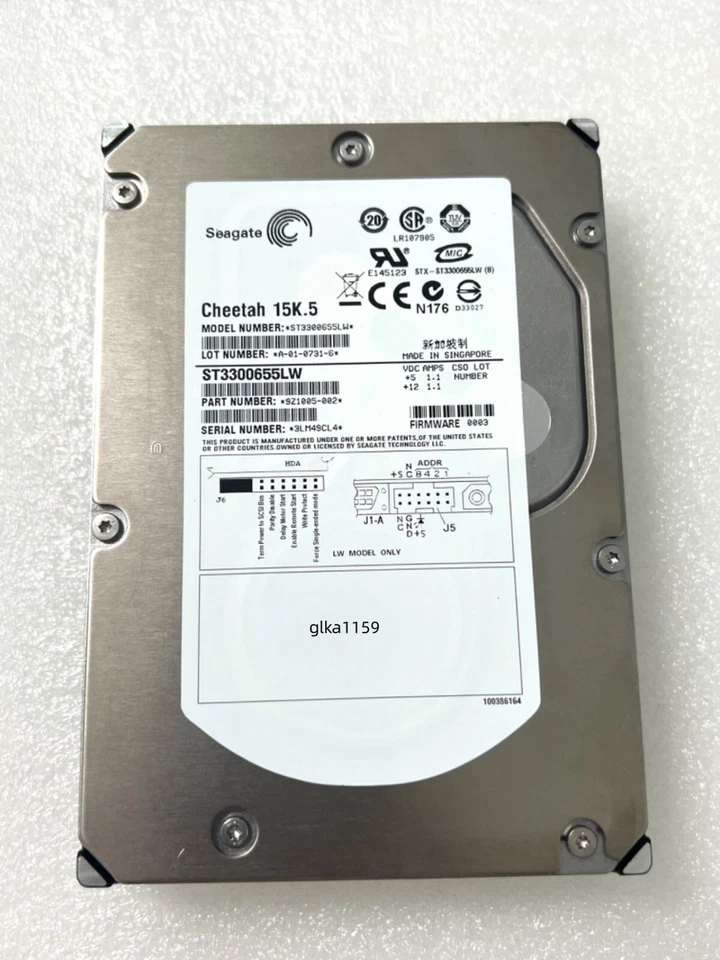 Seagate Cheetah ST3300655LW 15K.5 300GB 3.5" U320 SCSI 68 PIN HARD DRIVE - Image 2 of 4
