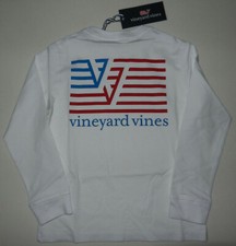 NWT BOYS 5 VINEYARD VINES VV FLAG LS T-SHIRT TEE SRP 32.50
