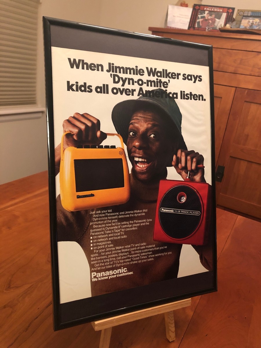BIG 11X17 FRAMED JIMMIE WALKER PANASONIC TNT (PLUNGER) TRACK