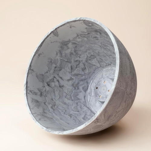 Planter Pots Marble Pattern Grey, Set 2 (7.5 + 7.5 Inch) - Picture 6 of 12