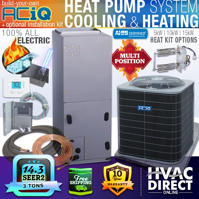 3 Ton 14.3 SEER2 ACiQ-Heil by Carrier Heat Pump AC Split System Builder |  eBay