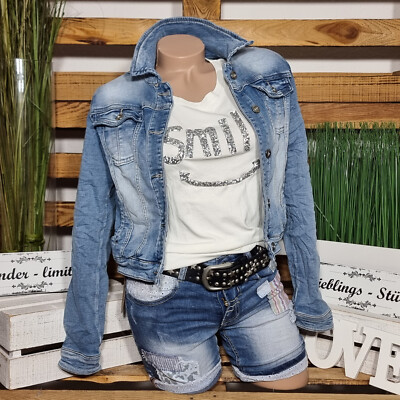 ITAIMASKA DAMEN JEANS JACKE BASIC BLOGGER GR. 36 - 42 LIFE IS FANTASTIC  AKTUELL